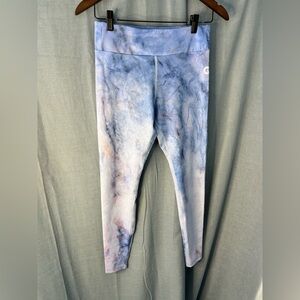 GRRRL Leggings XS/S Blue and Cream Marble